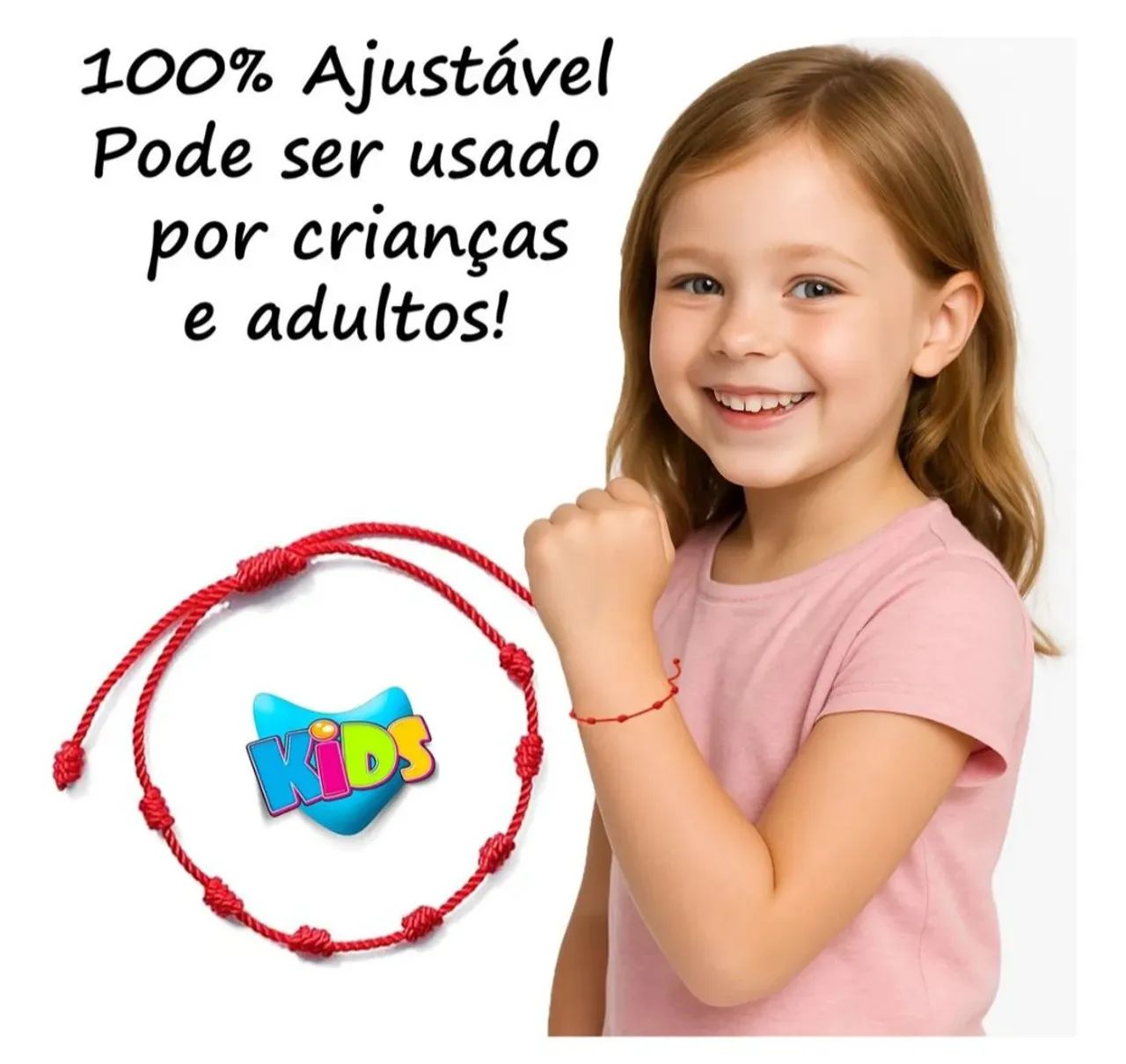 Pulseira 7 nós vermelha Kabbalah  - Foto 3