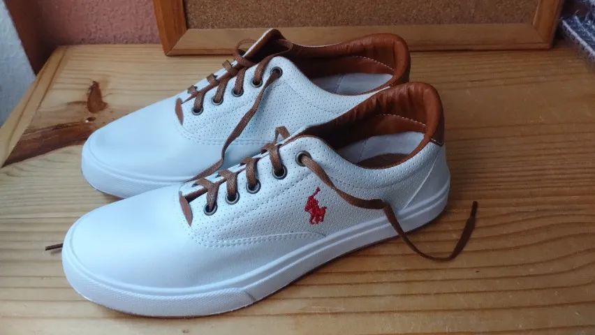 Tênis Masculino Polo Original Casual Branco Calçados Rio