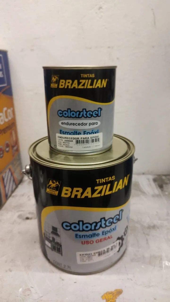 Kit Tinta Epóxi Colorsteel Brazilian - 3,6L (Esmalte + Endurecedor) - Cinza/Uso Geral