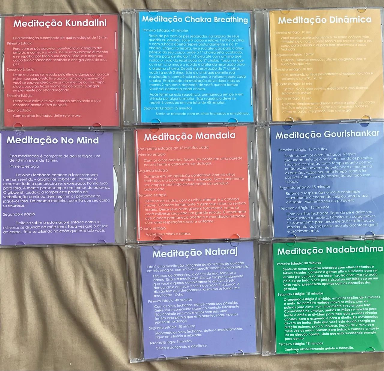 8 CDs de meditação guiada 