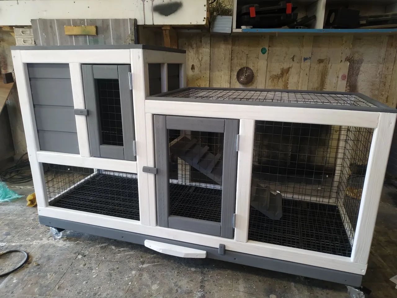 Gaiola para coelho em madeira - Foto 2