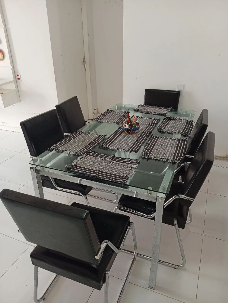 Mesa de Jantar em Vidro e Aço Inox - Foto 2