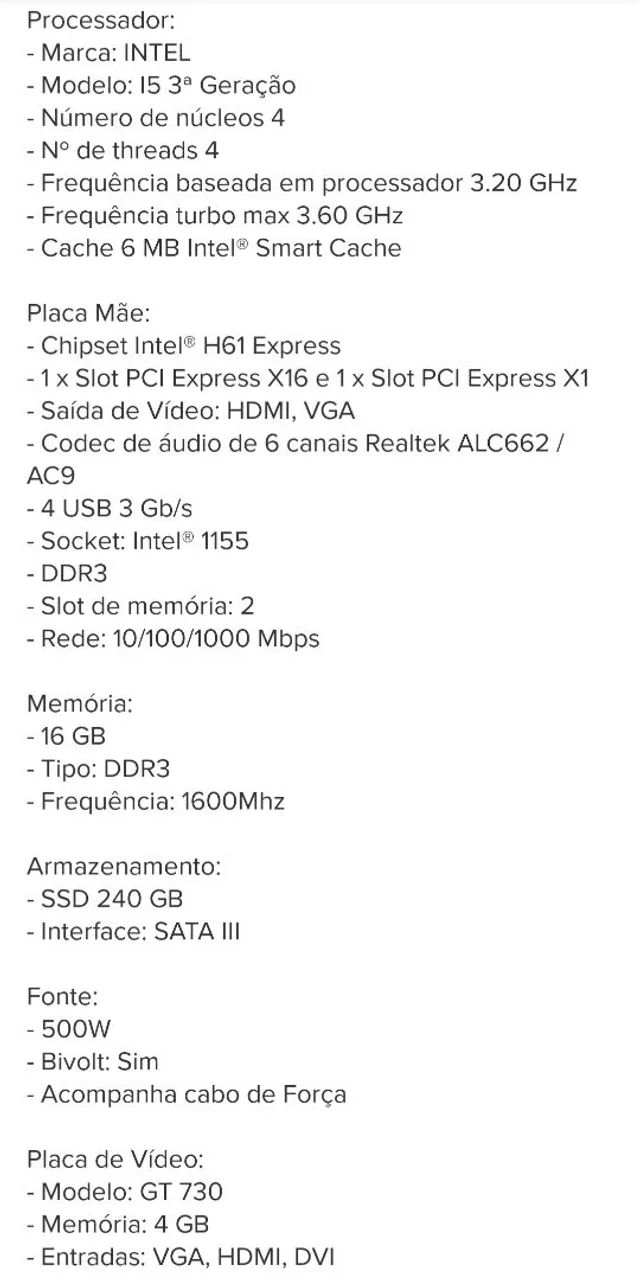 Vendo Pc gamer64166986105089121