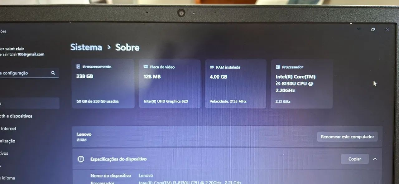 Vendo notebook Lenovo Ideapad S145. - Foto 2