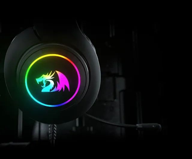 Redragon Gamer HYLAS H260 RGB 3.5mm gaming Headphone Headset Fone de ouvido com microfone  - Foto 4