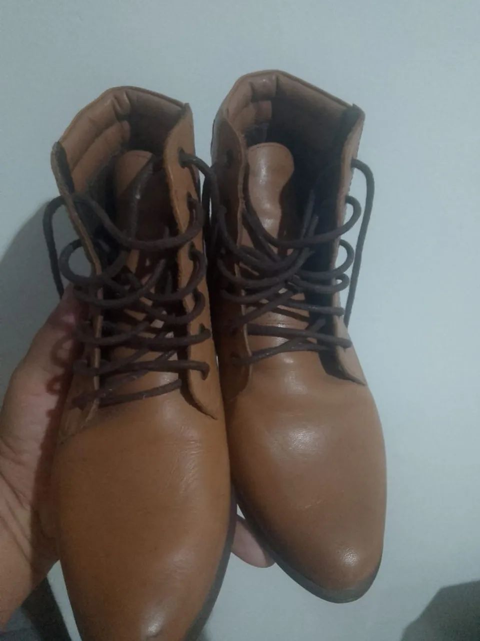 Bota em couro marron 50 - Foto 3