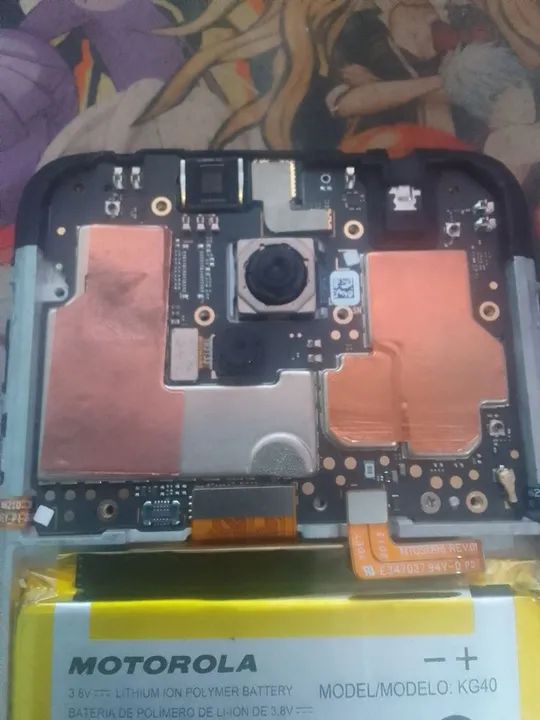 Placa mãe + bateria do moto e7