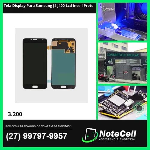 Tela Display Para Samsung J4 J400 Lcd Incell Preto- Instalação Expressa Em 30 Minutos!