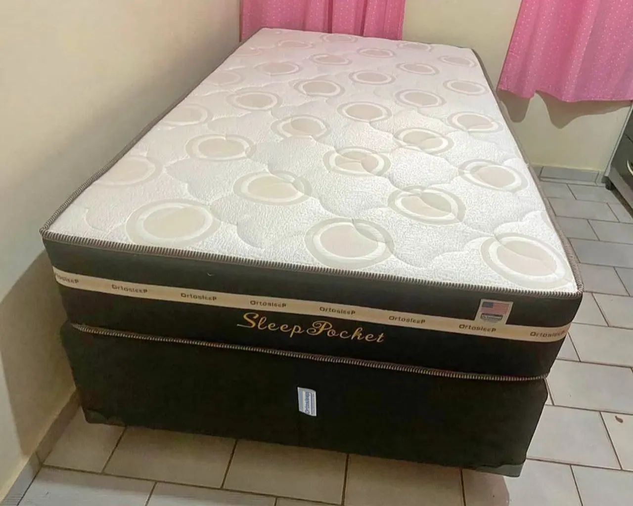 Cama solteirão Box  com Colchão Ortosleep Conforto 