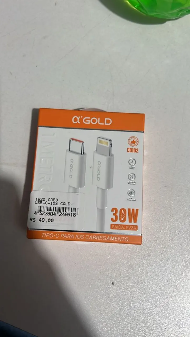 Cabo USB-C para iPhone 30W