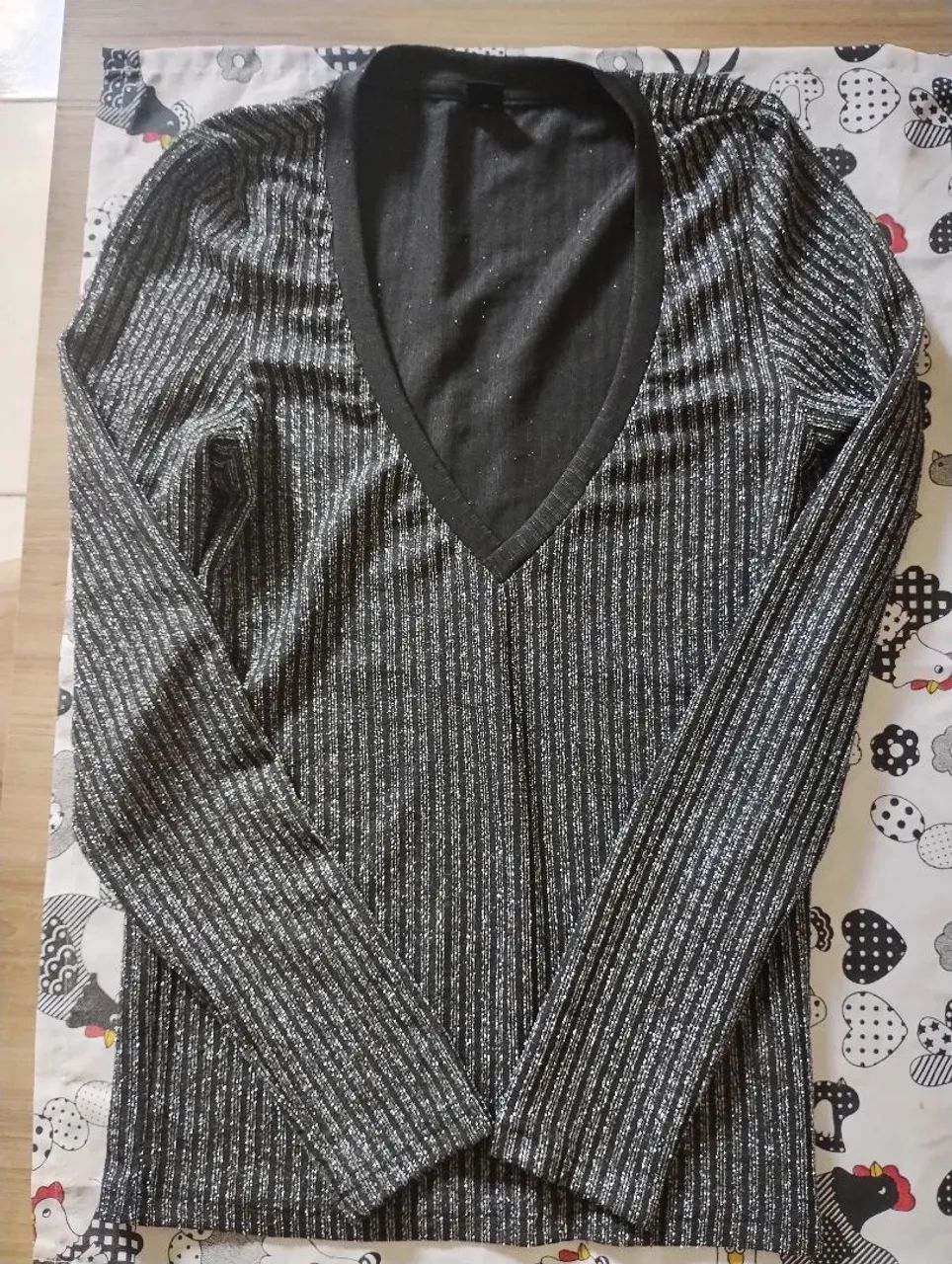 Camisa canelada com brilho - Elegância e conforto! - Foto 3