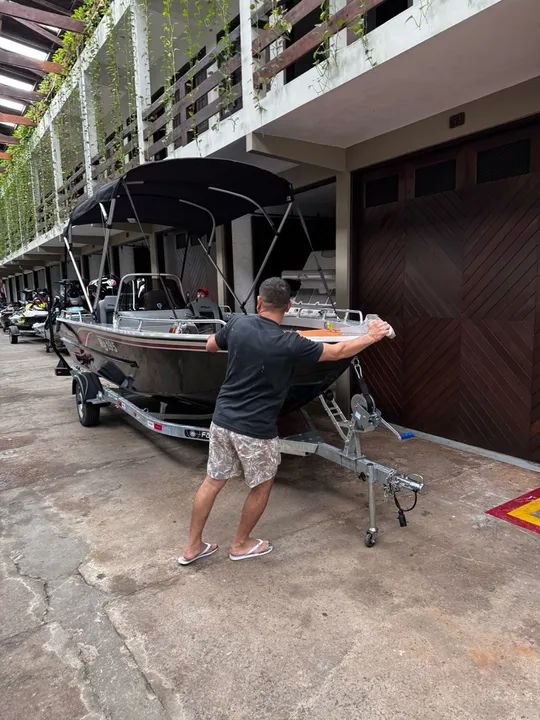 Lancha alumínio conjunto 2024 **único dono** - Foto 5