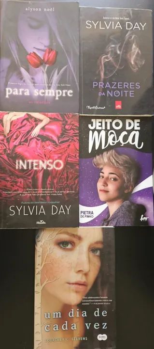 Kit com 05 livros de romance