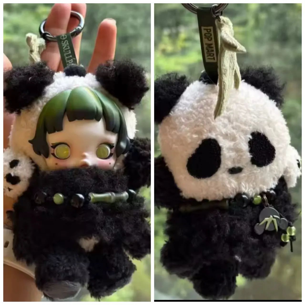 Popmart pingente de bolsa Skullpanda Lazy Panda Labubu