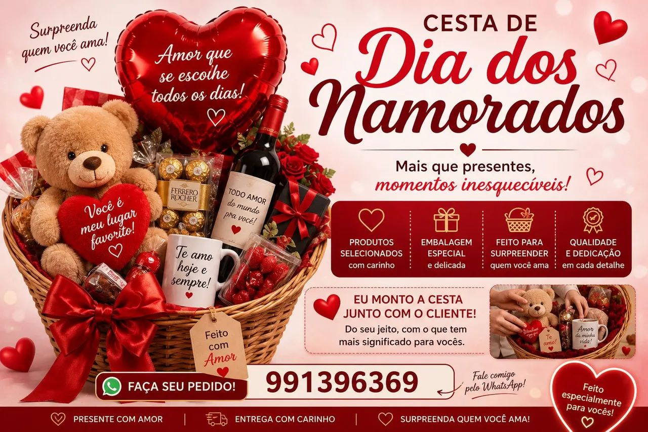 ? CESTA PERSONALIZADA DE DIA DOS NAMORADOS ?