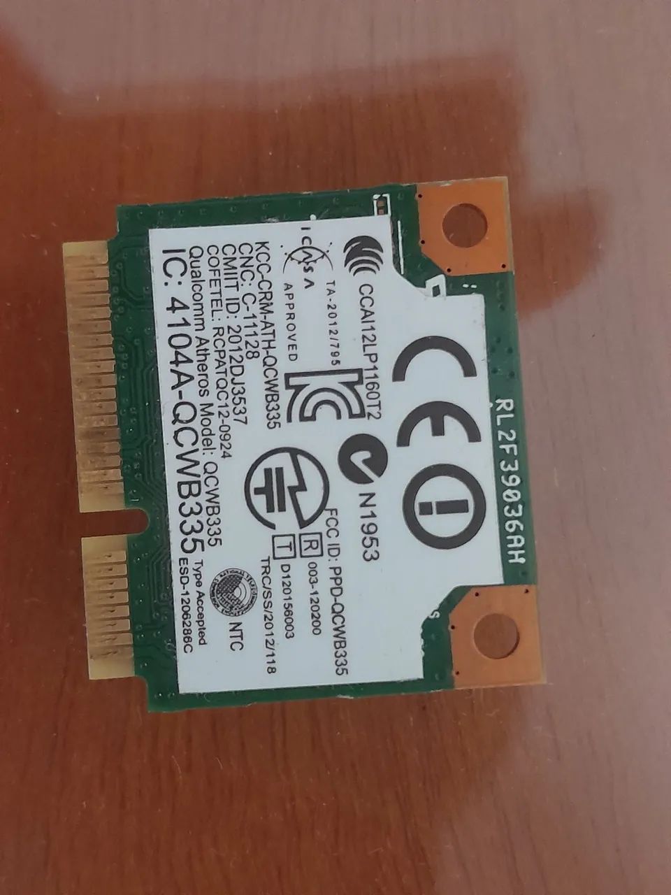 Placa de rede Wi-Fi: Dell Wireless 1705 - Foto 2