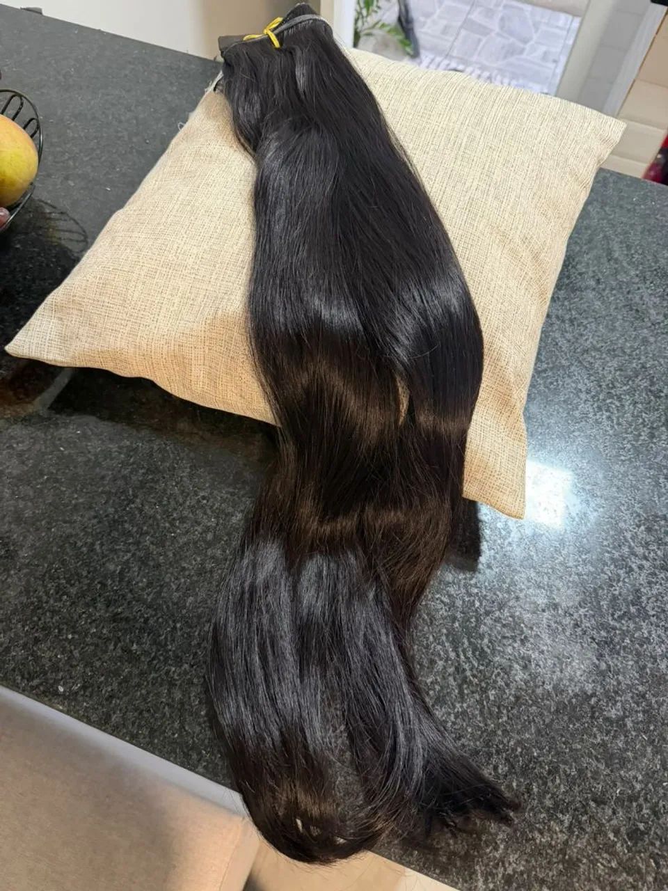 Cabelo humano brasileiro castanho escuro  - Foto 2