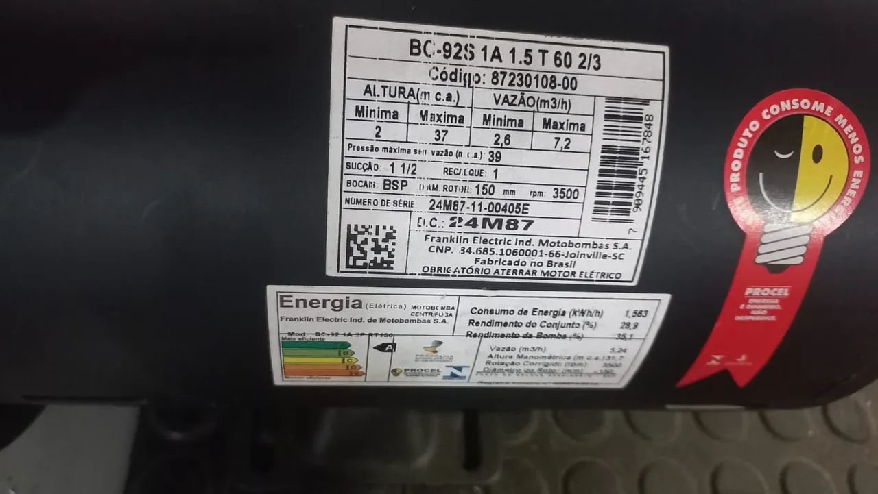 Bomba Centrífuga Trifase - Foto 4