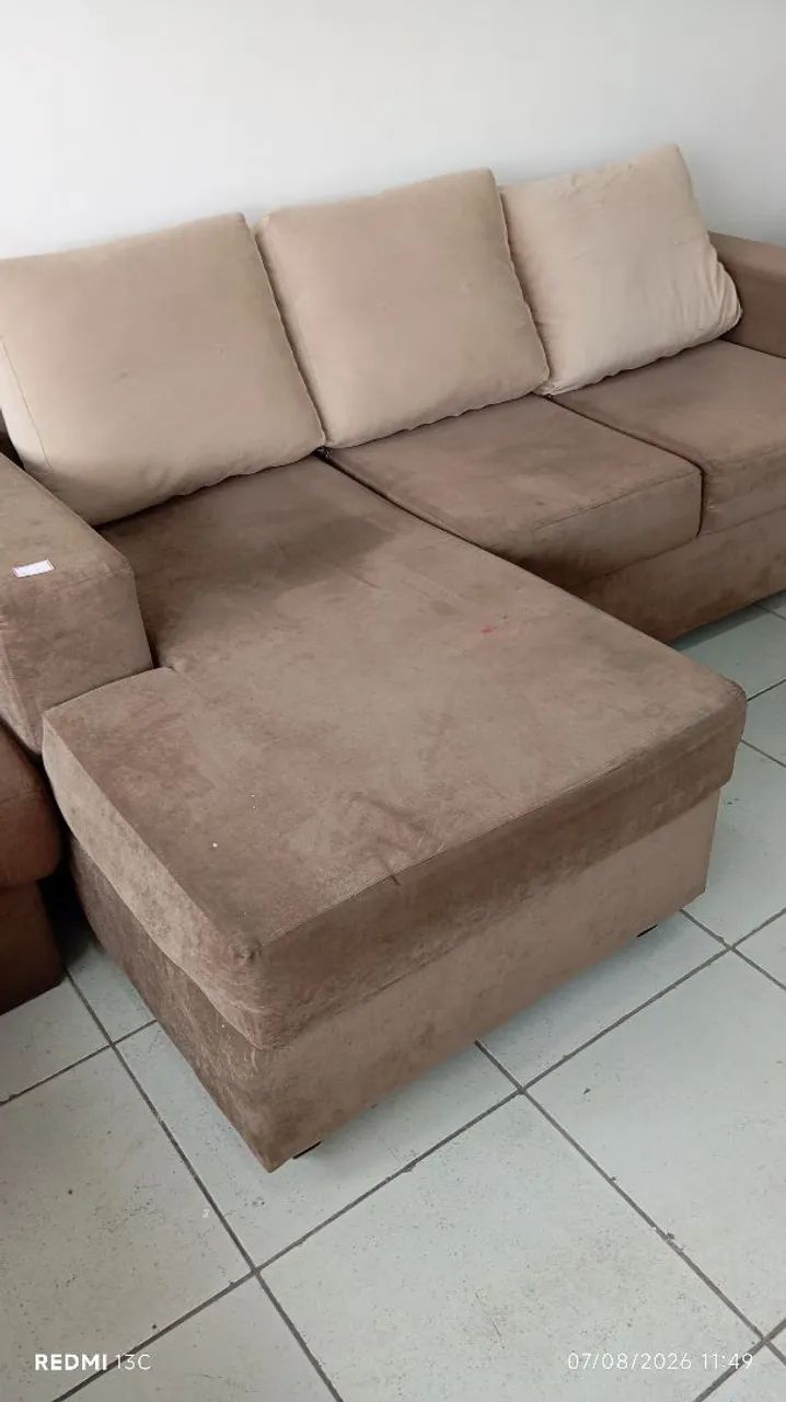 Vendo Sofá com dois lugares com chaise - Foto 5