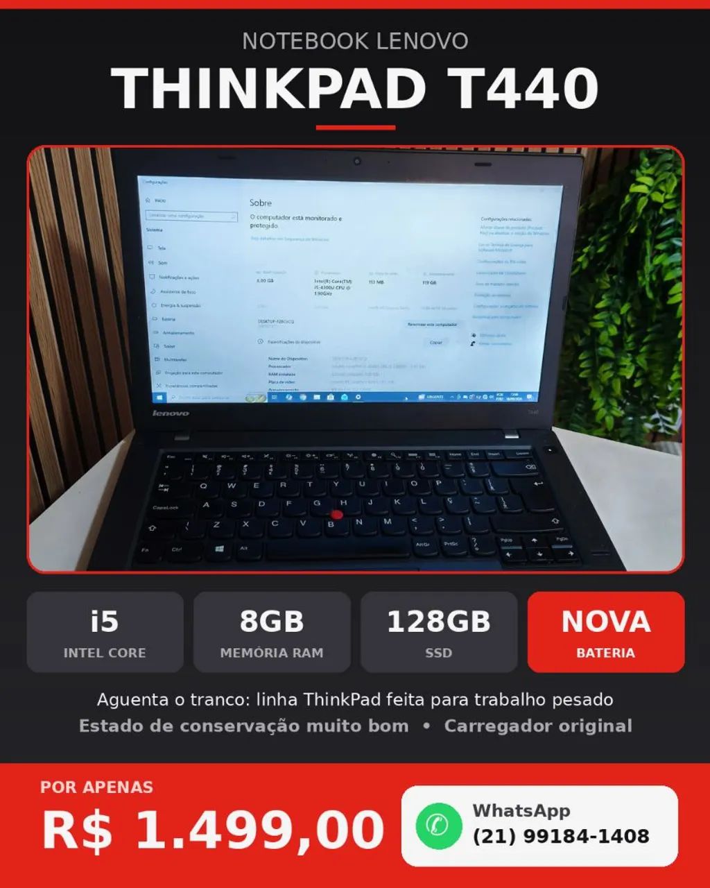Notebook Lenovo Thinkpad T440