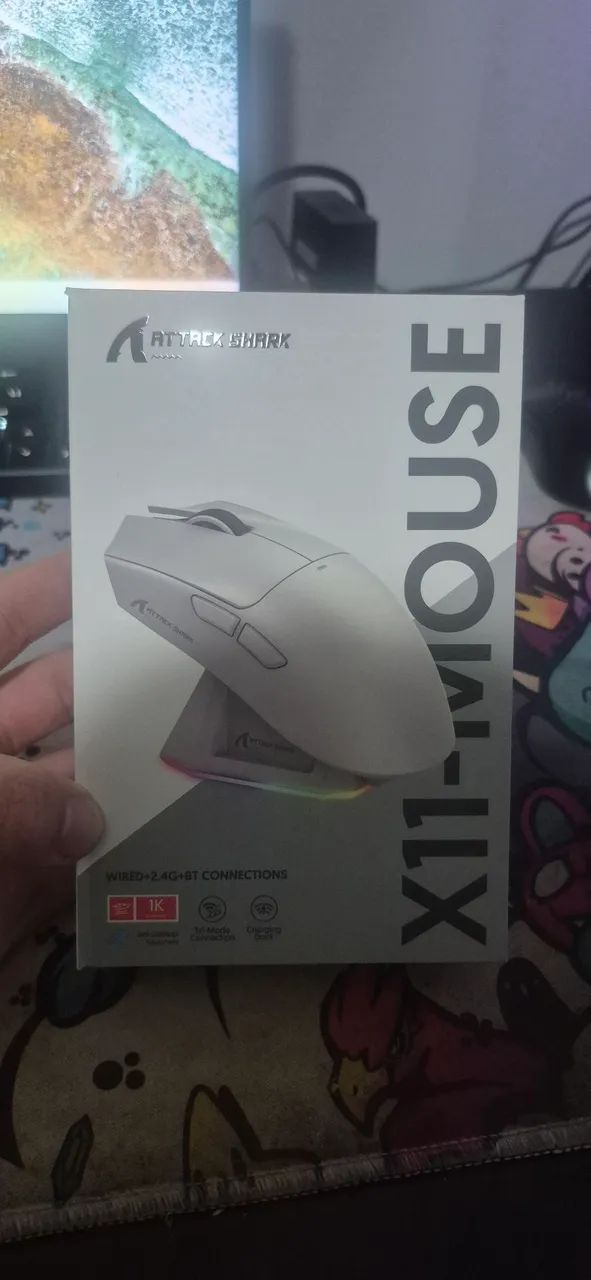 MOUSE ATTACK SHARK X11 COM DOCK DE CARREGAMENTO (LACRADO) - Foto 2