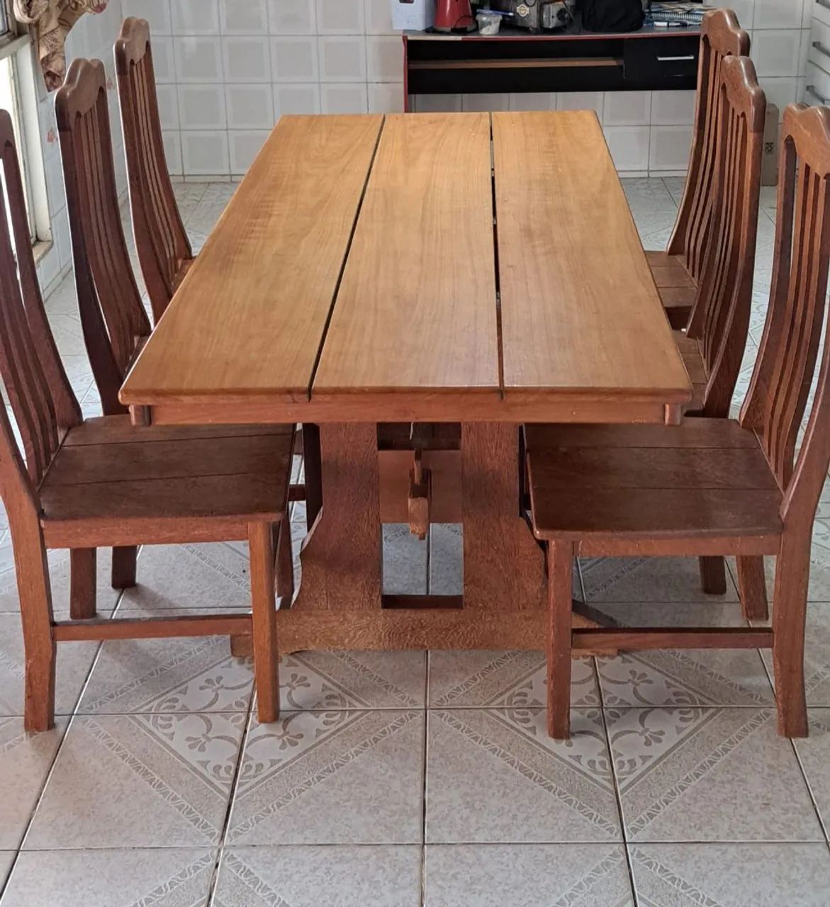 Mesa de Madeira 6 cadeiras