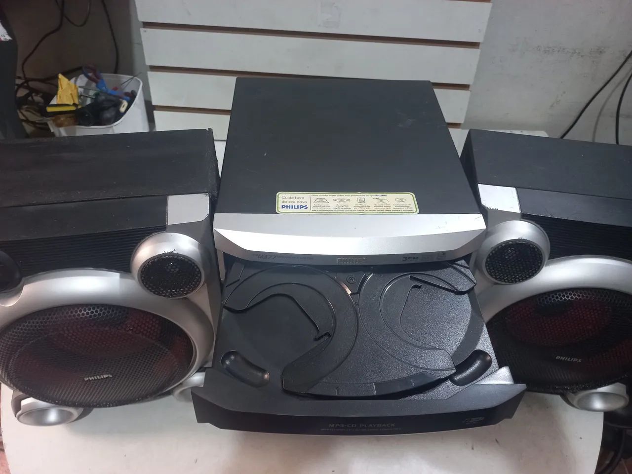 Micro system philips FW M377 MP3 CD no estado  - Foto 3