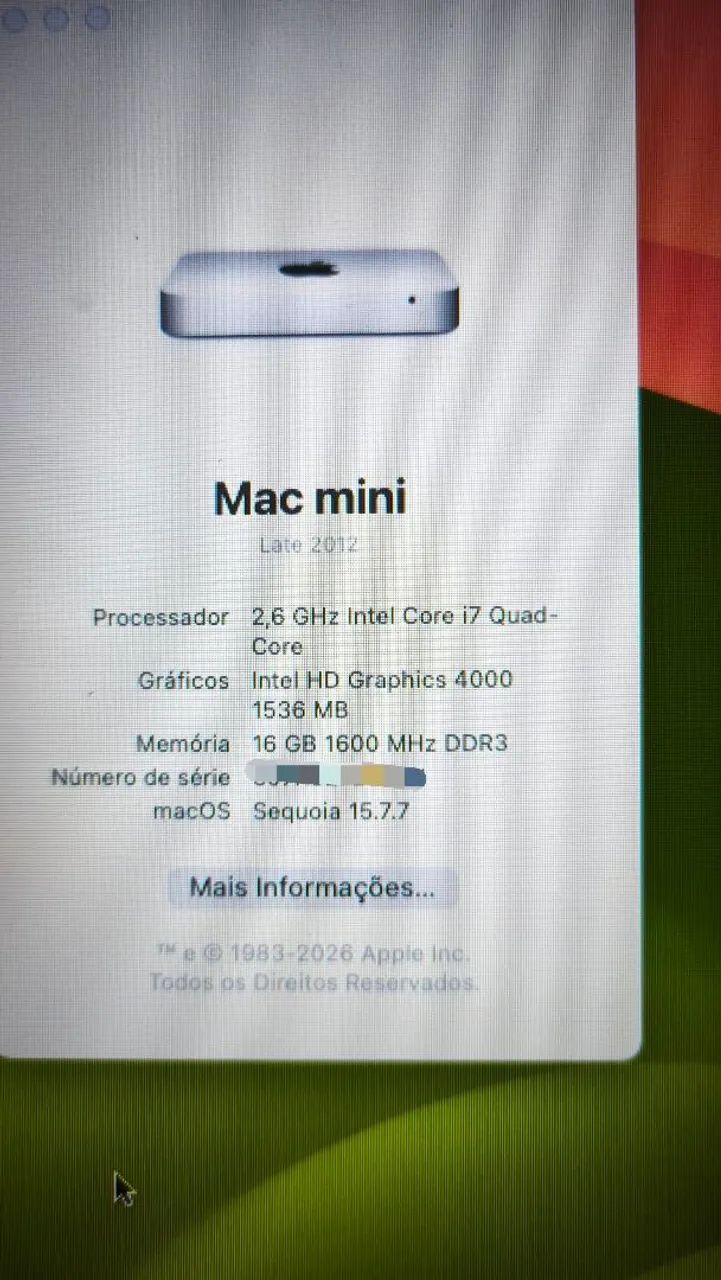 Mac Mini Late 2012 - i7 2.6 GHz - 16 GB RAM - SSD 240GB - Foto 3