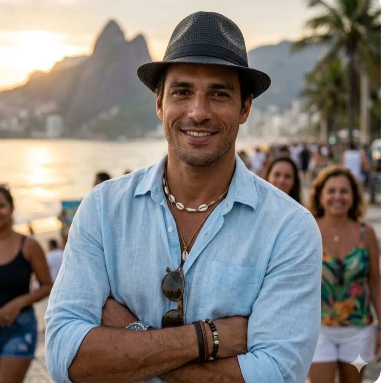 Chapéu USADO Preto Estilo Panamá Zé Pilintra