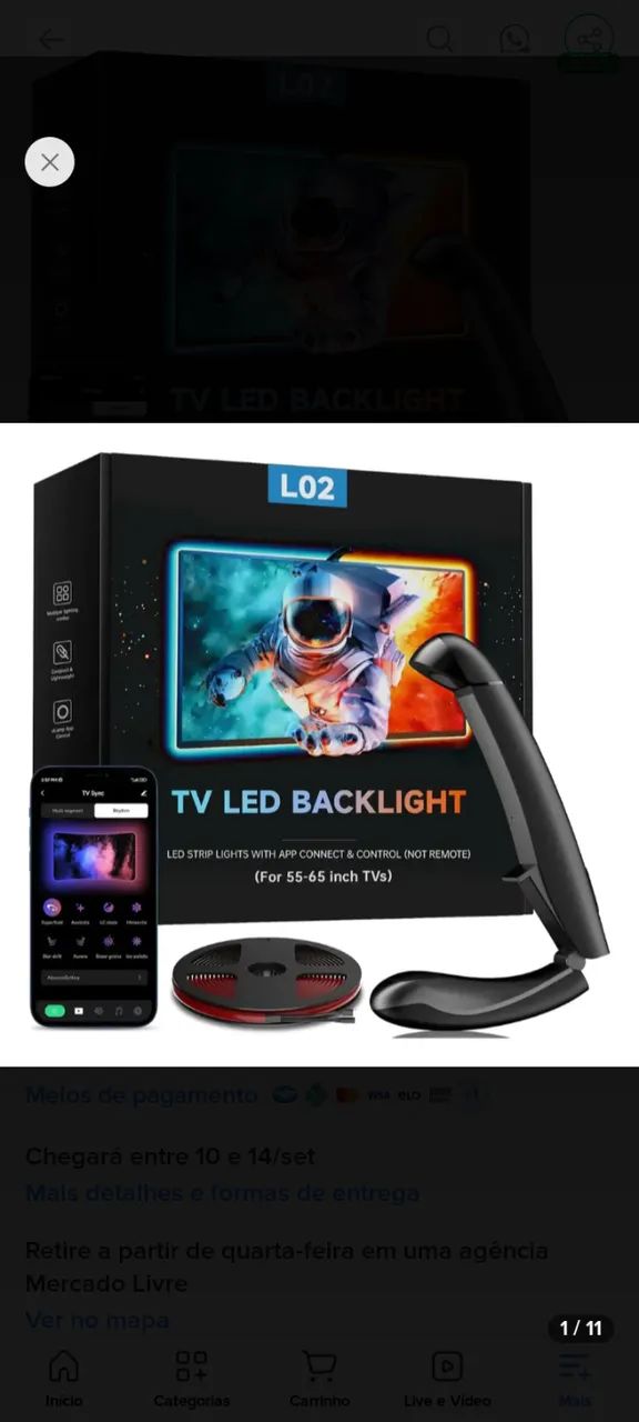 Vendo tv 55 polegadas com led de acessório - Foto 2