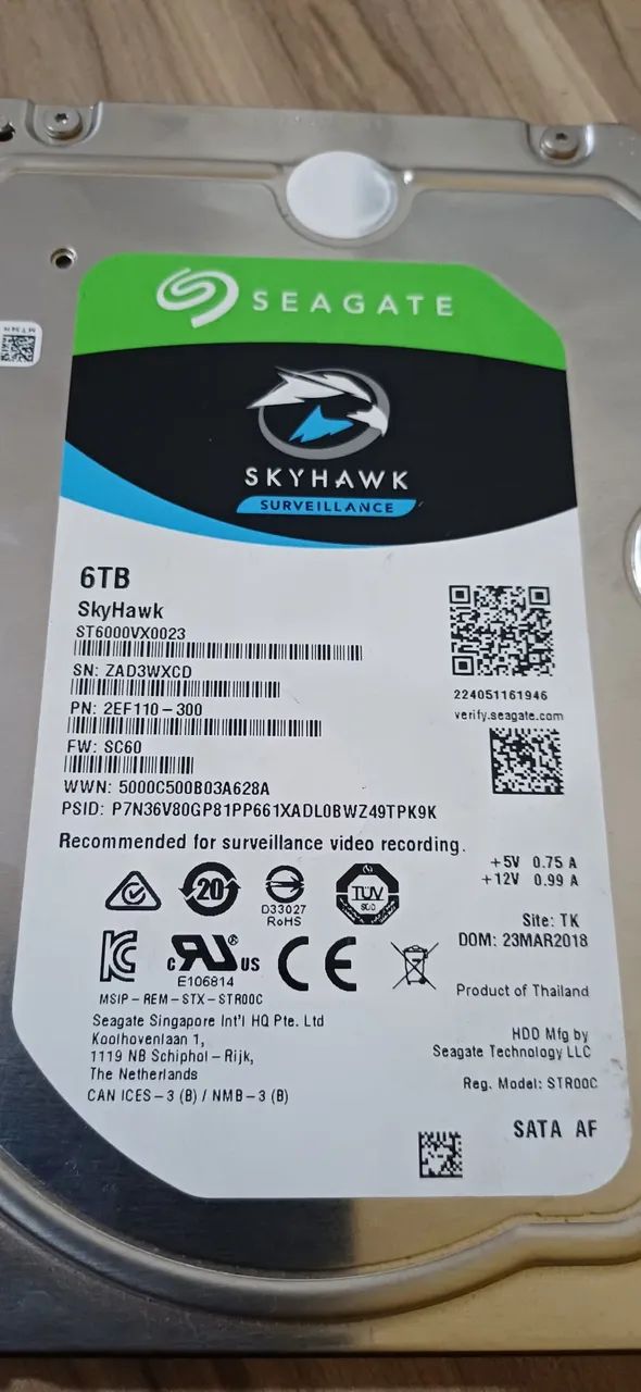 HD 6TB SEAGATE SKYHAWK