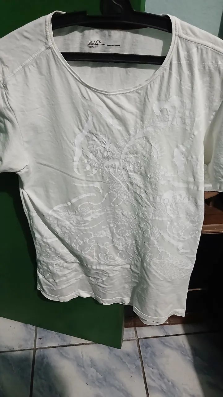 Camisa 100% P Black slim