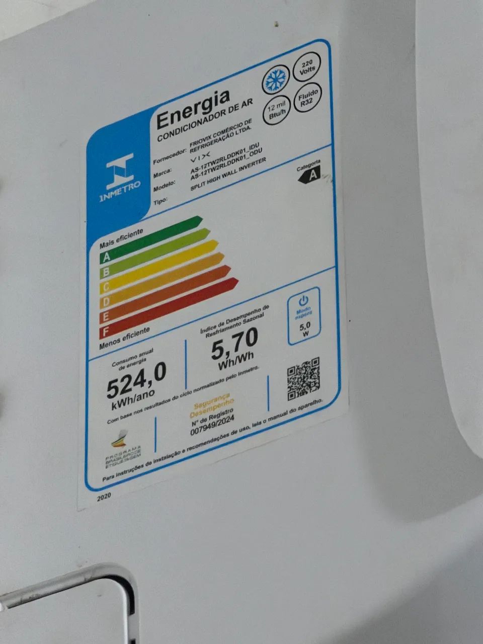 AR-CONDICIONADO SPLIT INVERTER 12.000 BTUs - Foto 2