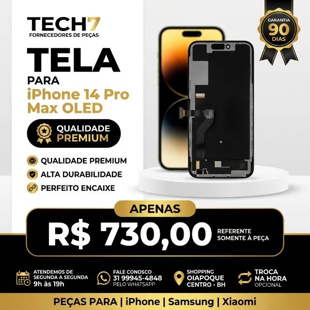 Tela OLED de reposição para iPhone 14 Pro Max