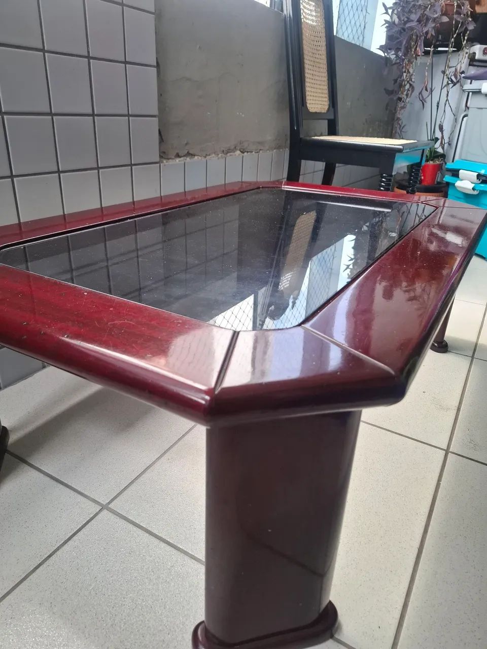 Mesa de centro com tampa de vidro - Foto 4