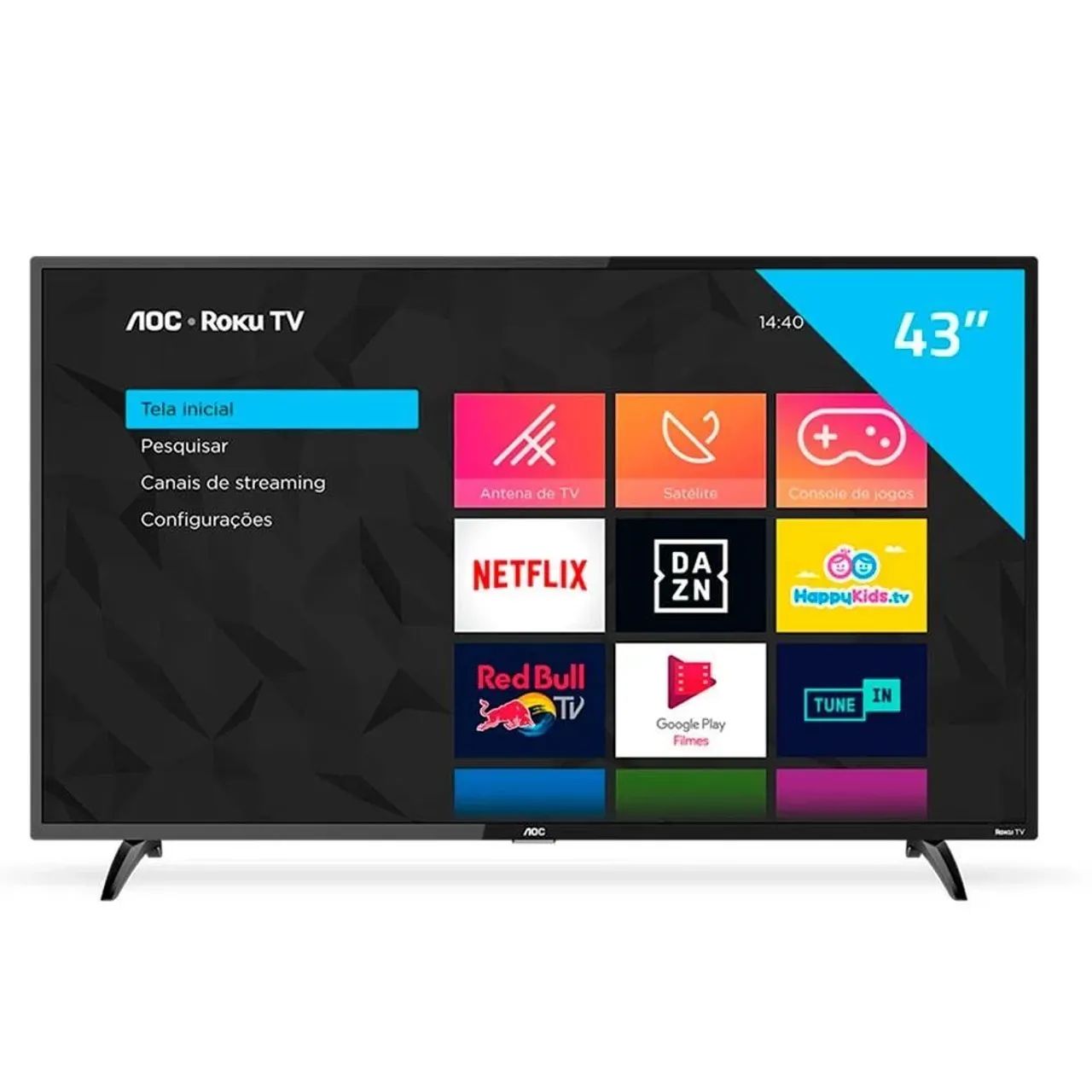 Tv smart roku "43" polegadas semi nova - Foto 3