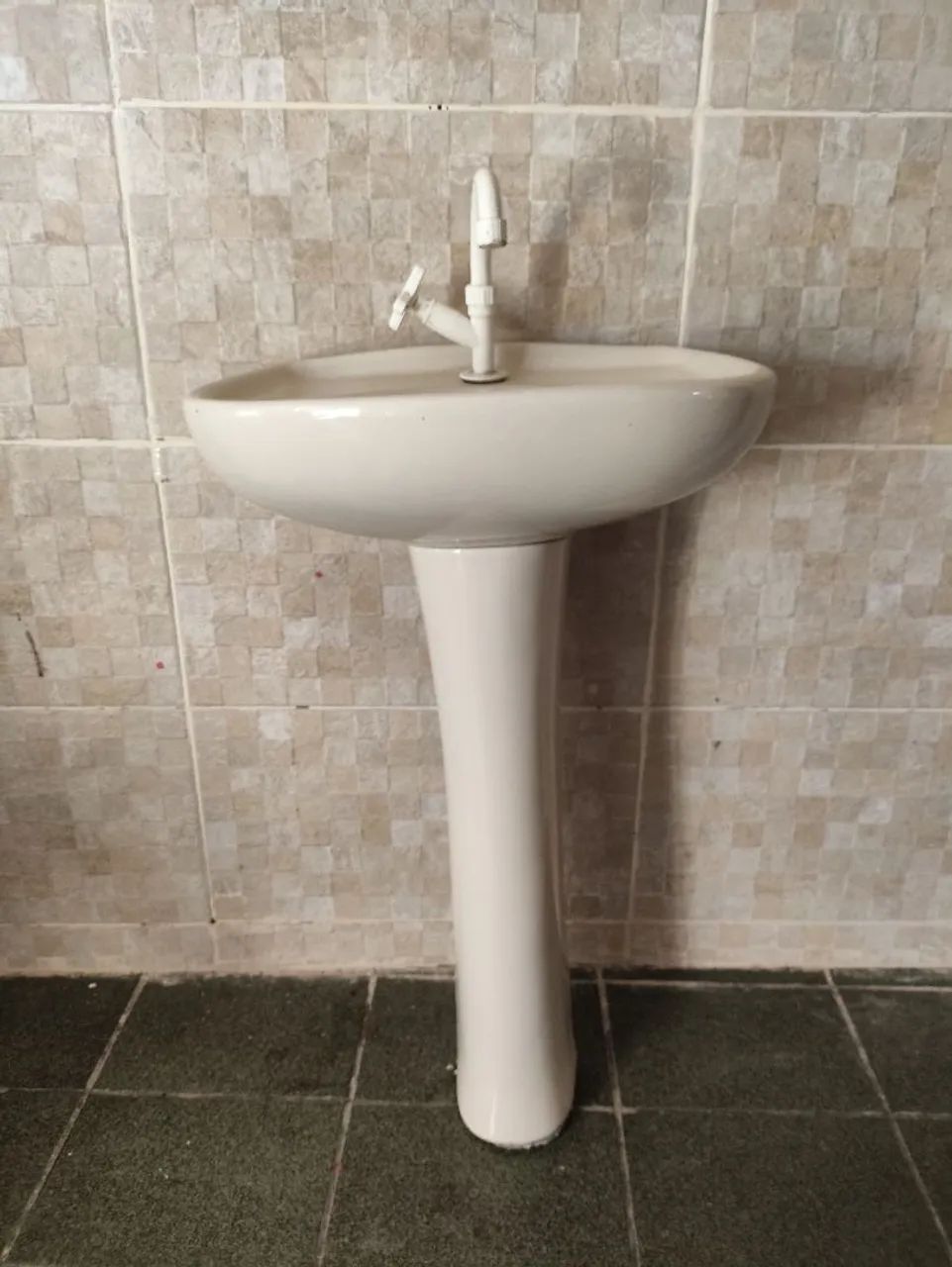 Lavatório com coluna creme - Foto 4