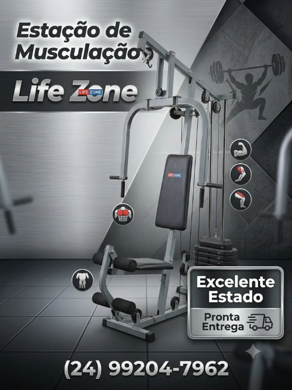 Estação de musculação 