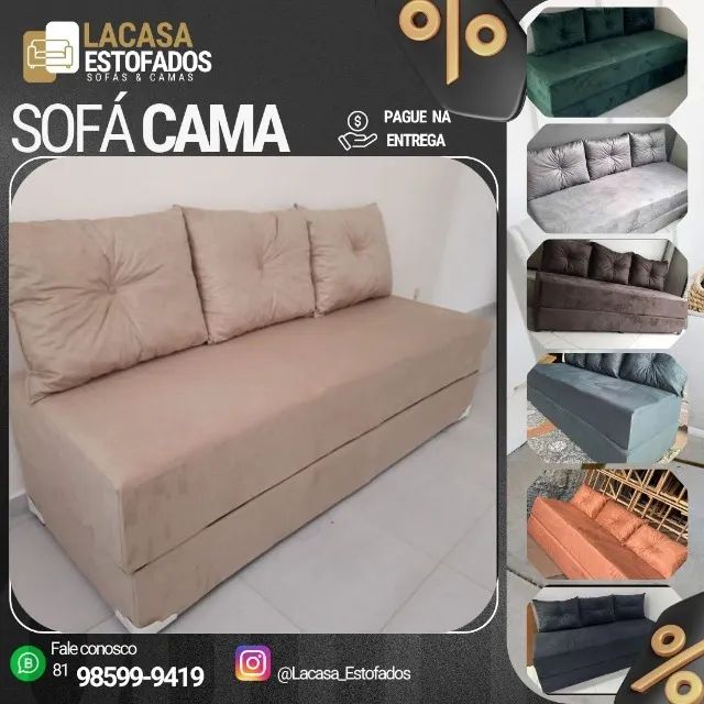 Sofá cama Comprimento - 1.72cm 