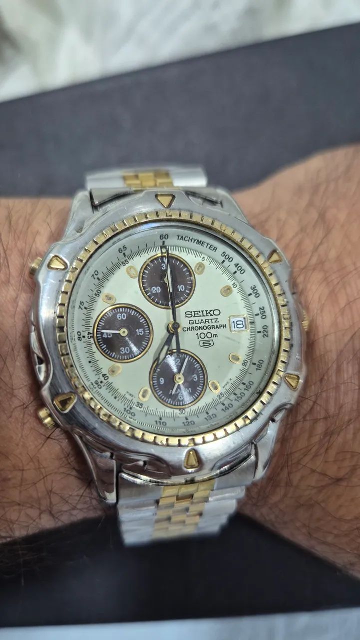 Relógio SEIKO CRONÓGRAFO Y182-6A05 - ESTADO DE NOVO - Acessórios