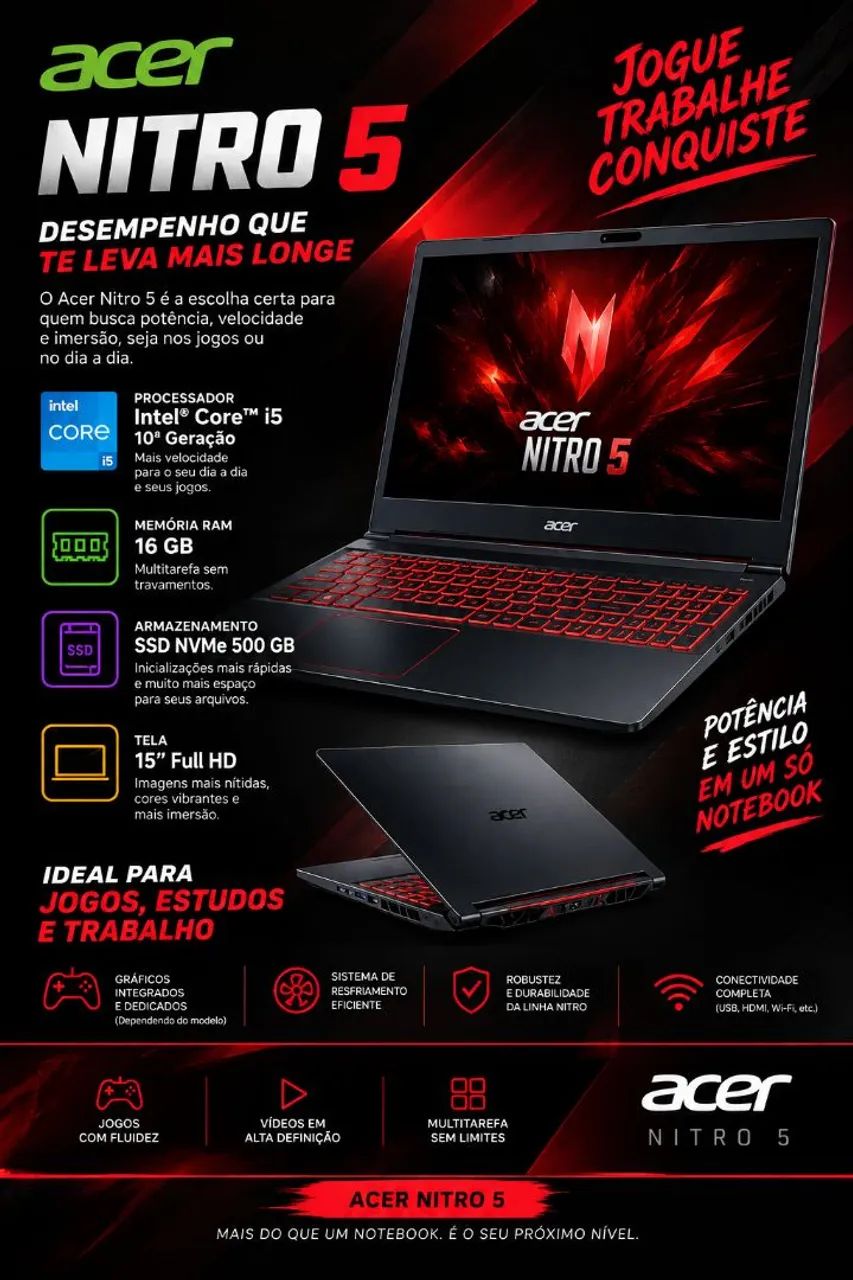 ACER NITRO 5  NOTEBOOK GAMER DE  - Foto 4