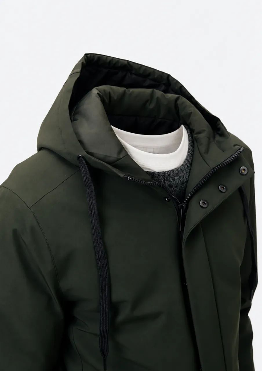 jaqueta parka masculina com capuz hering