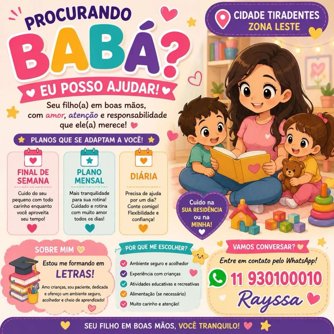 Babá na Cidade Tiradentes 
