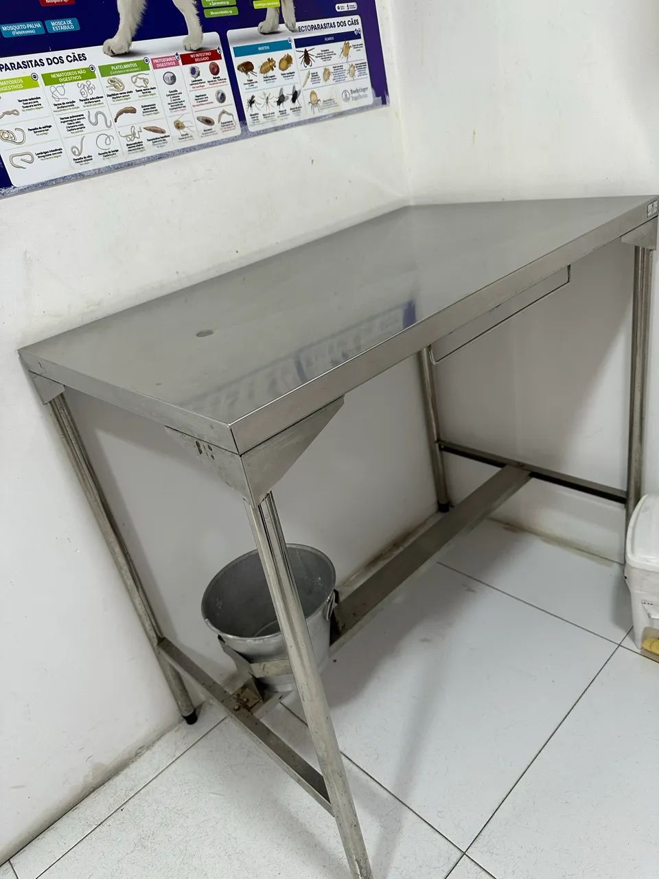 Mesa de atendimento veterinário 