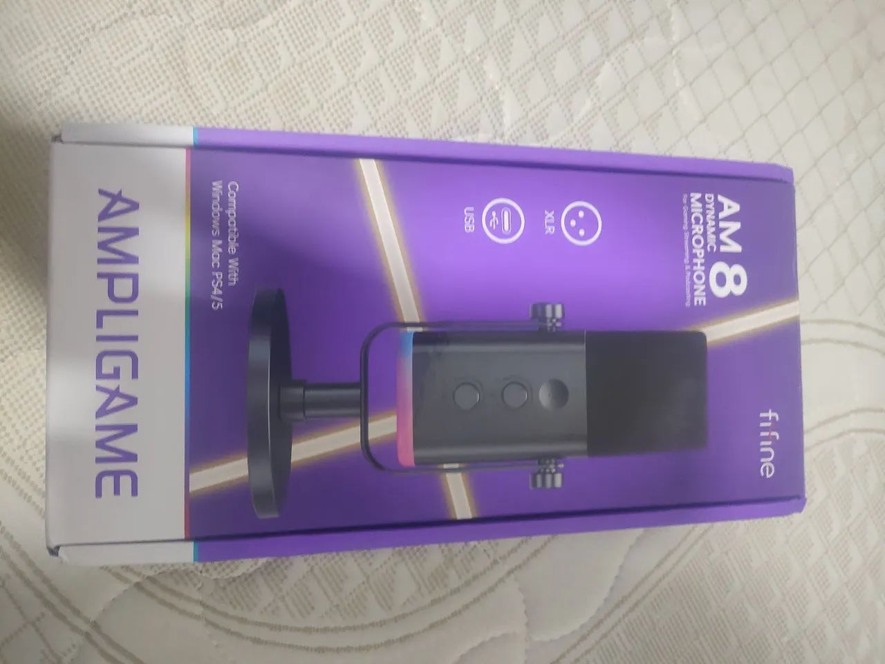 Kit Microfone e Headset Fifine Branco - Foto 2