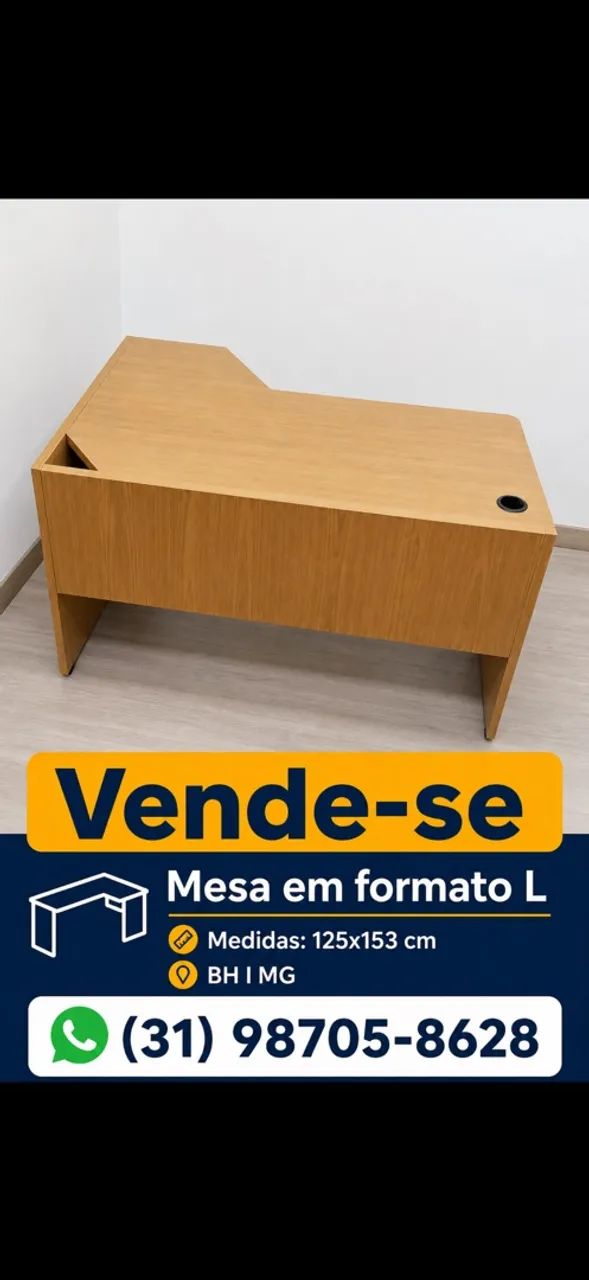 Mesa escritório formato L