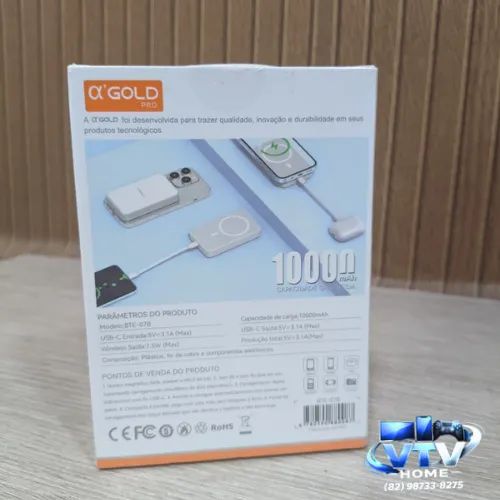 Carregador Indução Iphone 10.00 Mah + Entrega Grátis  - Foto 3