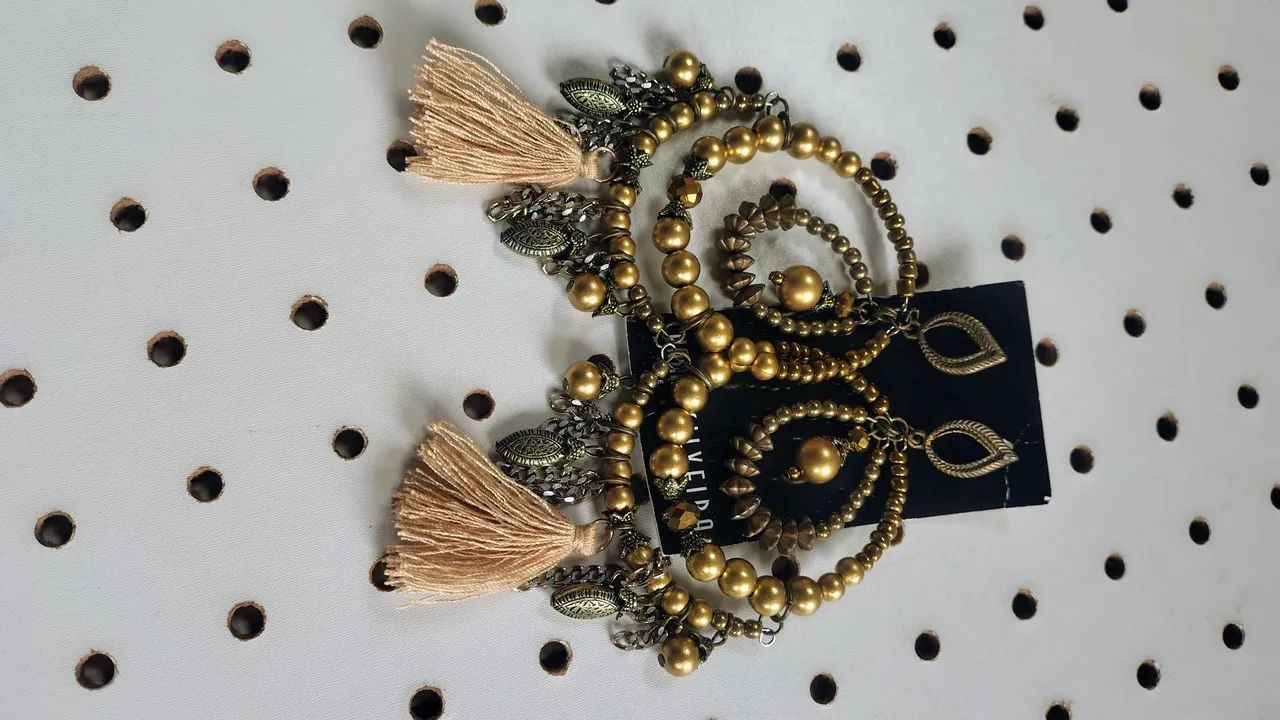 Kit de maxi brincos e pulseira Boho Karina Silveira - Foto 5