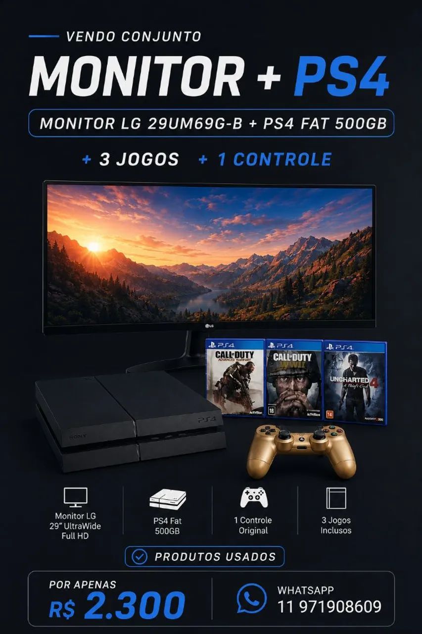 Vendo MONITOR + VIDEO GAME! Preço baixo!!