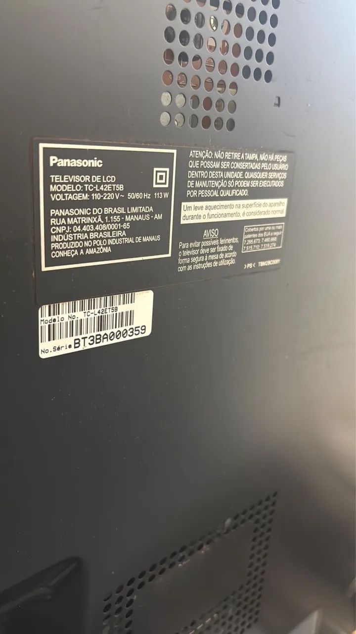 TV Panasonic 42? tela com defeito - Foto 2